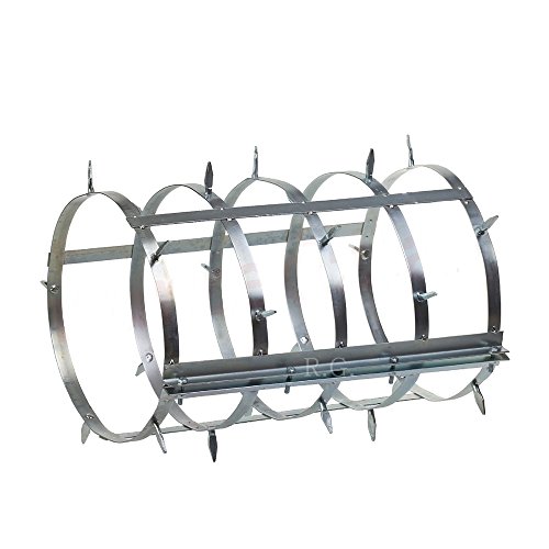Rasen - Aerator für Walze Rasenlüfter Gartenwalze Farbe silber