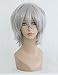 Beauty Smooth Hair Women Short Length Silvery White Cosplay Party Peru Corner COSL1017