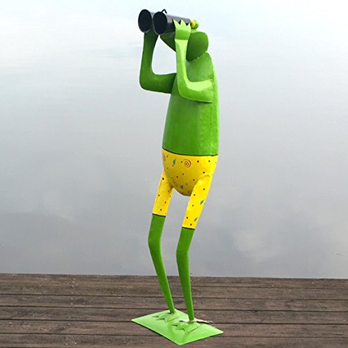 Große Garten Frosch Figur mit Fernglas. Höhe 1,30 Meter - 2