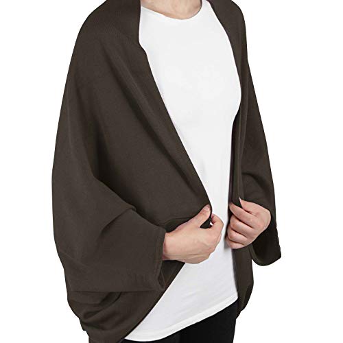 Jago  Rebeca con mangas de murciélago - Cárdigan de mujer talla unica - color marrón