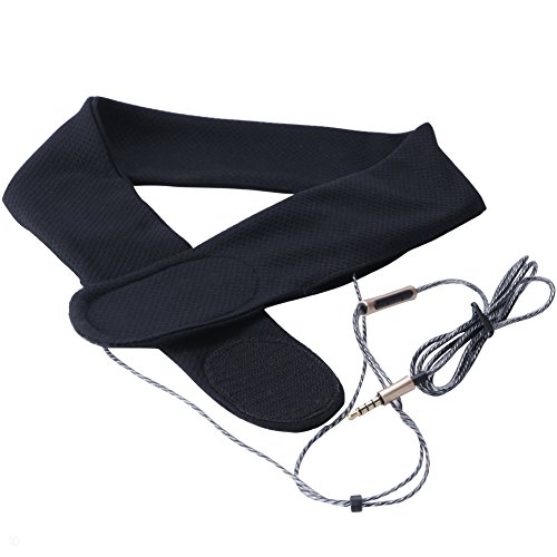 Sleep Auriculares con diadema ajustable y built-in extraíble auriculares Ultra Slim Ligero Ideal Para Viajes en avión dormir Yoga Running relajante