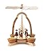 Produktbild Pyramide natur mit Kurrende und Spanbaum, für Kerzen, von DREGENO SEIFFEN 25 cm – Original erzgebirgische Handarbeit