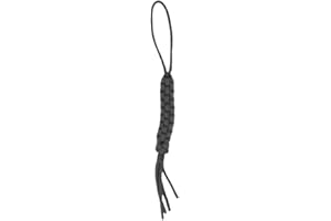 Mnixy Lanière de Couteau en Paracord(corde de parachute) Tissage Carrée Noir -Décoration de Couteau,Lampe de poche, Porte-clés,etc.