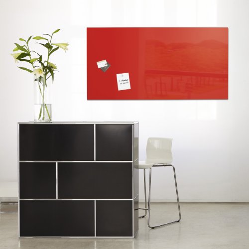 Sigel GL147 Glas-Magnetboard / Magnettafel artverum rot 91 x 46 cm – weitere Größen/Farben - 2