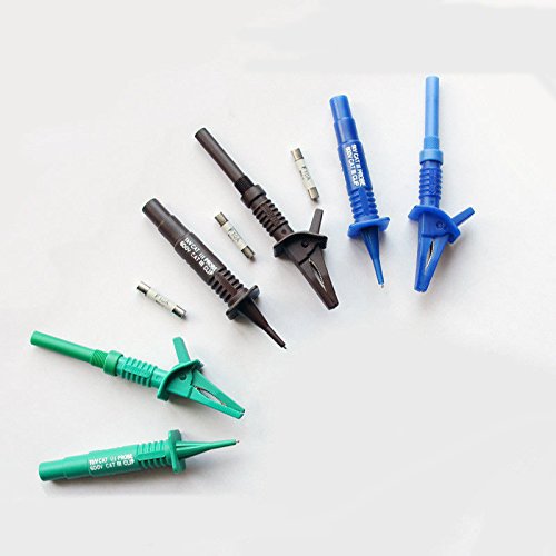 Leaderman/Cliff 3 Fused Test Probes, Crocodile Clips and Spare 10 Amp Fuses