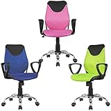 FineBuy Kinder-Schreibtischstuhl KIM Schwarz Blau für...