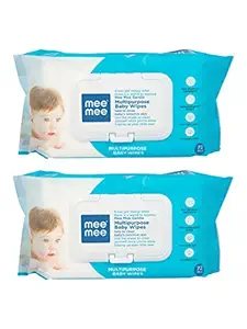 Mee Mee Baby Wipes (Gentle Multipurpose, 72 Pieces (Pack of 2))