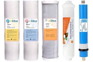 AQUA LOTUS 3 Jahre 5 Stufen Umkehrosmose Ersatz Wasserfilter Set 1 mit Membrane 22 tlg.