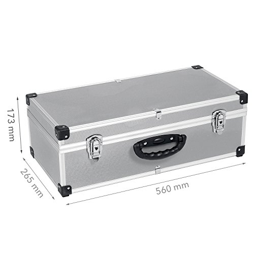 DJ CD-Koffer Alukoffer für 80 CDs mit Schlüssel DJ Case Box Innenraum – Neopren - 6