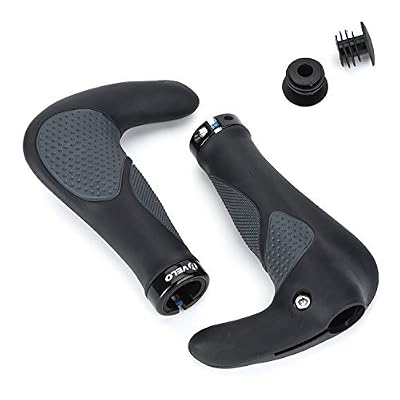 Topnaca® – Lot de 2 poignées de vélo VTT ergonomiques nouvelle génération avec empiècements en gel pour plus de résistance aux chocs et de confort - poignées avec serrage à vis G2, Enfant, Black - Enhanced Version