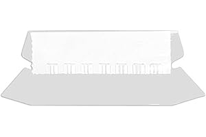 FADERR Onglets de classeur en plastique transparent à suspendre et étiquettes repositionnables pour identification, documents DIY (transparent)