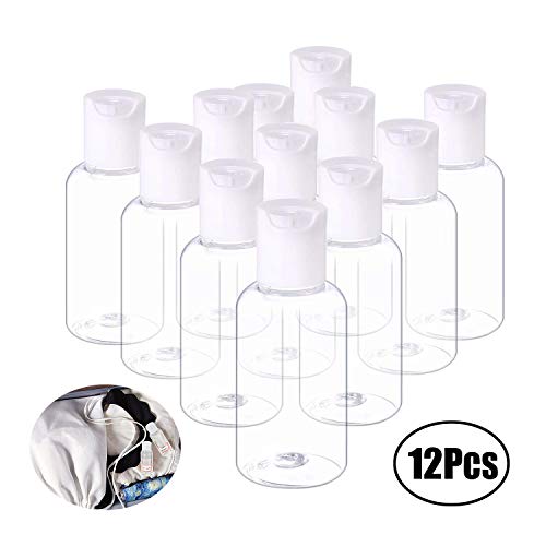 Lvcky Lot de 12 flacons de Voyage vides pour shampooing, après-shampooing, Lotion, Produits de Toilette (30 ML)