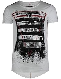 trueprodigy Casual Hombre marca Camiseta estampado ropa retro vintage rock vestir moda cuello redondo manga corta slim fit designer cool urban fashion t-shirt color blanco 1072174-2000