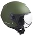 Produktbild CGM Demi Jethelm 107A FLORENCE Geformtes Visier grün matt S