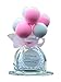 Produktbild YONGYAO Bunte Luftballons Auto Ornamente Niedliche Cartoon Kreative Aromatherapie Flasche Armaturenbrett Ballon-Auto-Dekoration-Pink Und Weiß