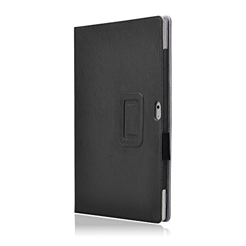 Tasche für Microsoft Surface 3 mit praktischer Stand Funktion aus robustem Kunstleder kombiniert Schutz und Design für Ihr Microsoft Surface 3 Hülle Cover Case Schwarz von UC Express® - 8