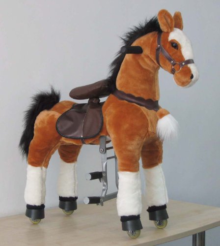 UFREE Ride on Toy Pony, Height 36'', Moving Rocking Horse, Giddyup, Go Go, Pony for Age 3-9