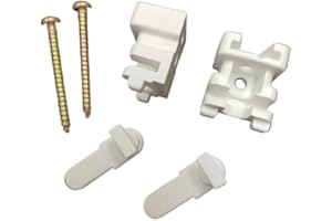 SISI UK SWISH Lever Lock Curtain Track Brackets – White Ceiling or Wall Mount Rail Supports with Screws (Pack of 5)