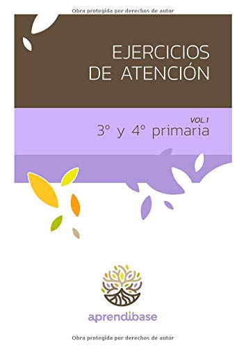 Portada de Ejercicios de Atención. 3º y 4º de Primaria. Vol 1
