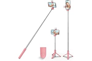 XIHAMA Kijek do selfie ze stojakiem na statyw, przenośny statyw do telefonu i bezprzewodowy pilot zdalnego sterowania, uchwyt na telefon komórkowy kompatybilny z iPhone, Samsung, Xiaomi i smartfonami