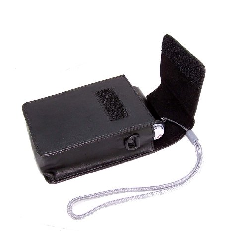 Nouvel   tui en cuir semi rigide pour appareils photo num  riques PANASONIC LUMIX DMC-TZ70 TZ61 TZ60 TZ57 TZ55 TZ40 TZ35 SZ3 SZ5 CANON SX610 SX600 SX280 IXUS Sony HX50 HX20 Samsung SB30 WB150 Nikon L20 L30 Fujifilm FinePi Noir 