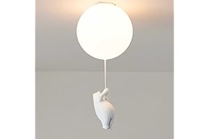 LZH FILTER Plafoniera Moderna Dell'orso, Simpatico Orso Che Cattura la Lampada da Soffitto a Palloncino, Lampadario Dell'orso dei Cartoni Animati, Lampade Decorative a Palloncino
