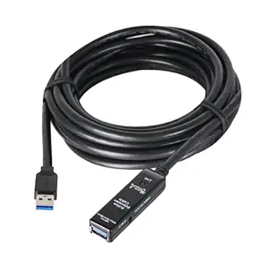 SIIG 49 Feet 15M USB 2.0 Active Repeater Extension Cable Type A Male to Female Daisy-chainable JU-CB0311-S1 15 Meters