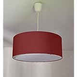 Lampenschirm Handgemacht 50 cm Durchmesser aus Stoff //Rote