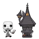 De la colección nightmare before christmas, jack - jack's house como figura exclusiva de vinilo pop town de funko