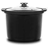 Cubeta de cerámica para cocciones lentas y a baja temperatura con tu Olla GM programable. Con tapa de vidrio. Apta para todas las ollas programables de 6 litros. Slowpot de Ollas GM.