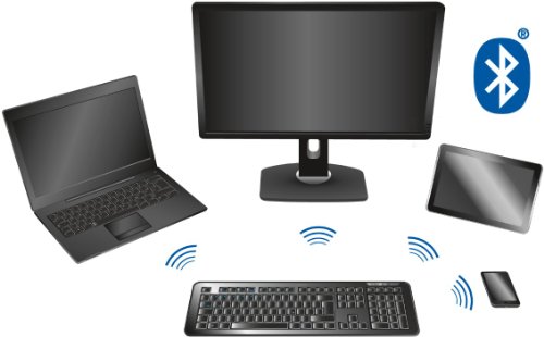 Speedlink Athera Bluetooth Tastatur (bis zu 5 Geräte über BT gleichzeitig nutzbar, Vollformat-Tastenfeld inklusive Pfeil- und Ziffernblock) schwarz - 3