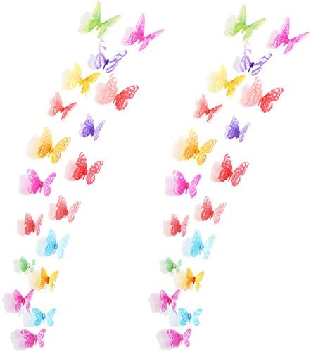36 Pieces 3D Butterfly Stickers Vivid Design DIY House Wall Decoration Windows Decor Baby Nursery Art Decals Wall Stickers By Lisdripe (103)