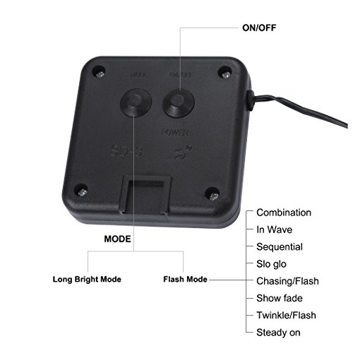 B-right® 22M 200 LEDs Kupfer Lichterkette, Wasserdicht IP44, Warmweiß, LED Solar Lichterkette, LED Solarlichterkette, Innen- und Außen Weihnachtsbeleuchtung für Weihnachten / Hochzeit / Party - 2