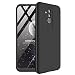 Produktbild Homikon 360 Grad Hart PC Hülle 3 in 1 Komplettschutz Tasche Plastik Handyhülle mit Tempered Glas Panzerglas Ganzkörper-Koffer Schutzhülle Kompatibel mit Huawei Mate 20 Lite - Schwarz