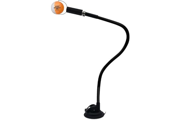 GEWO Spin Coach - Entraîneur de tennis de table - Aide à l'entraînement avec ventouse et bras flexible - Balle de ping Pong pour les exercices de spin - Parfait pour les enfants et les adultes