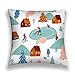Produktbild Tyuyui Pillow Cases Christmas Seamless Pattern Vector Christmas Seamless Pattern Vector Winter Season Illustration People Skiing Ice Grey tempurpedic