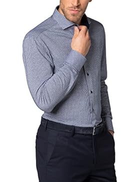 ETERNA Langarm Hemd MODERN FIT Jersey gemustert