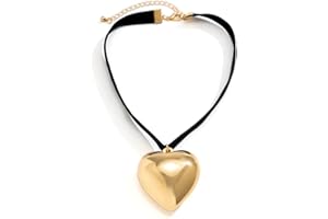 fdsmall Black Velvet Choker Necklace Love Heart Pendant Necklace Jewelry for Women Girls Cosplay Necklace Gifts