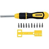 Stanley 0/68/010 Ratchet Screwdriver + 10 Tip [Energy Class A]