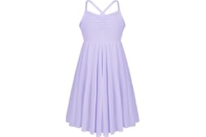 CHICTRY Vestito da Balletto Bambina Leotard Body Ginnastica Danza Classica Senza Manica Dancewear Abito da Ballo Tinta Unita Tutu Gonna Chiffon Elegante Performance 2-12 Anni