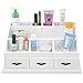 Popamazing White Dressing Table Cosmetic/Jewelry Display Case Storage Caddy