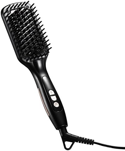 【Great Valentine's Gift】Hair Straightening Brush, LiSmile 3-in-1 Lonic Heated Straightened Brush, MCH Heating Hair Straightening Brush with Free Heat Proof Gloves and Delicate Cleaning Brush