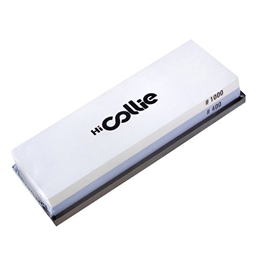 HiCollie Profi Kombi Schleifstein Abziehstein Wetzstein Körnung 1000/400 mit Unterlegplatte