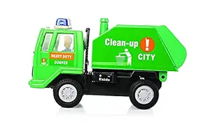 BATLY BOY Toys Pull Back Small Plastic Toy Made in India Vehicle Scale Model Carrier Truck Toy & Clean up Sanitary Dump Truck Toys, Safe, Colour : Multi (1 Sanitary Dump Truck)