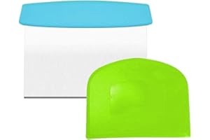 QWEPU 2 PCS Coupe pâte, Corne de pâtissier Graduations et Coupe Pâte Plastique pour Pain Fondant Tarte Coupe pâte de Boulanger