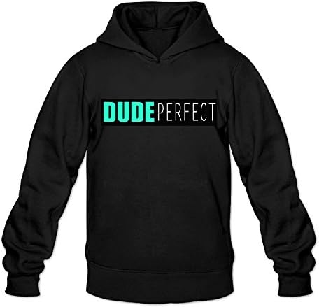 Dude Perfect Logo3 Personalize Hooded Sweatshirts For Teen -  Black - 