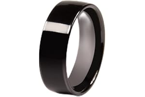 CNICK Tesla Smart Ring Accessories: Ceramic Ring for Model 3/Y/S/X to Replace Key Card Key fob. (Black, S UK / 9.5 US)