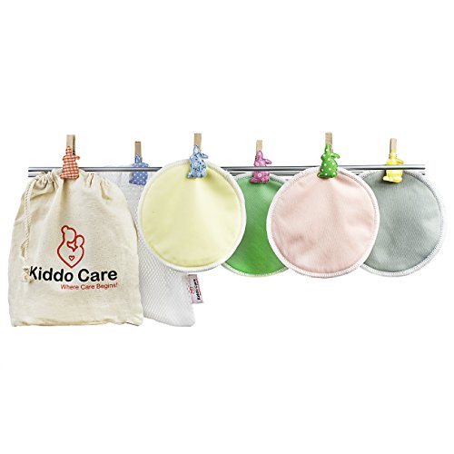 # 1 BEST waschbar Bio Bambus Stilleinlage-8 Pack (4 Paar)-wiederverwendbar Stilleinlagen, BH Pads, auslaufsicher,, wasserdicht, hypoallergen Stillen Pads, absorbierenden Pads, + 2 GRATIS eBooks. - 4