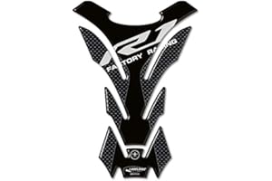 labelbike - 3D Sticker Motorcycle Tank Pad Protection and Decoration in Resin Compatible with Yamaha R1 R 1