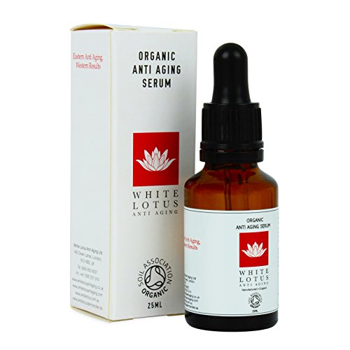 White Lotus ORGANISCHES ANTI-AGING SERUM 25 ml | Nicht fettig reich an Antioxidantien + Vitamin C | Von Verjüngungs-Experten speziell für den Einsatz mit Derma-Roller konzipiert - 3